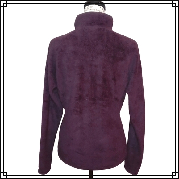 North Face Purple Fleece Quarter Zip Pull Over Size Medium - Picture 7 of 8